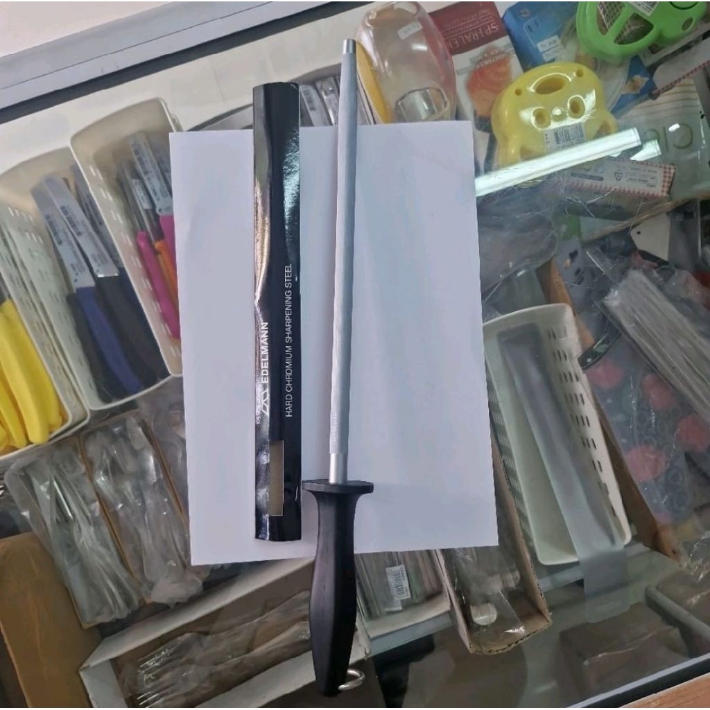 027-12 Hard Chromium Sharpening Steel 12inch, Pengasah Pisau Edelmann 30cm