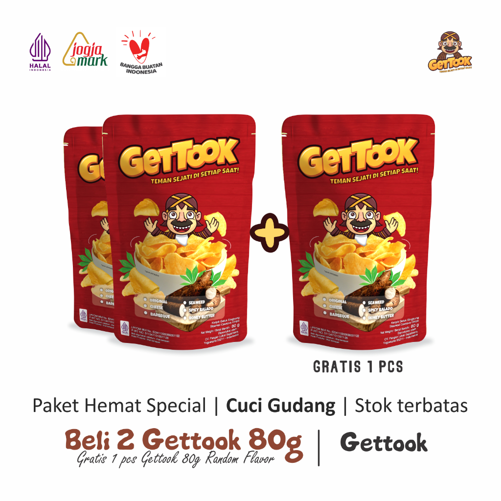 

Gettook Cuci Gudang Beli 2 pcs Keripik Getuk 80g Free 1 pcs Keripik Getuk 80g Random Flavor