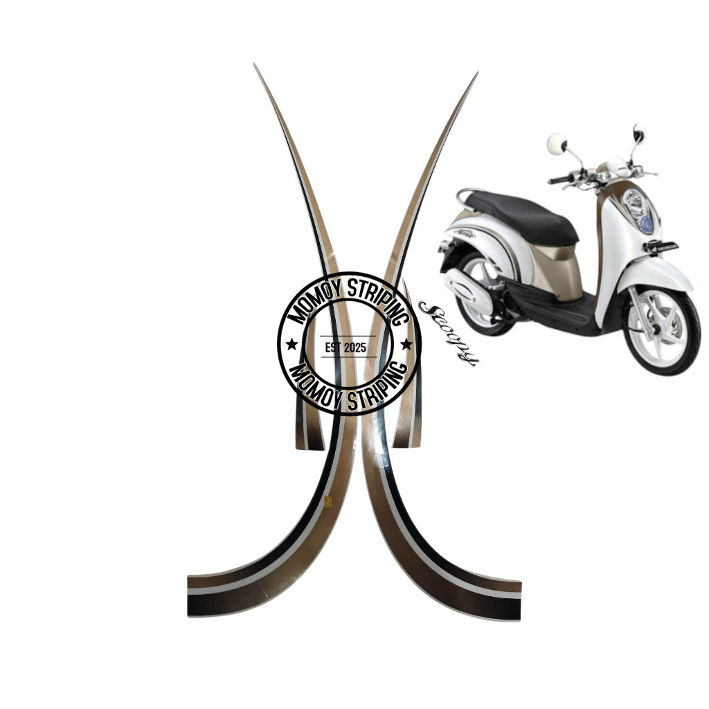 STIKER STRIPING SCOOPY 2012 PUTIH