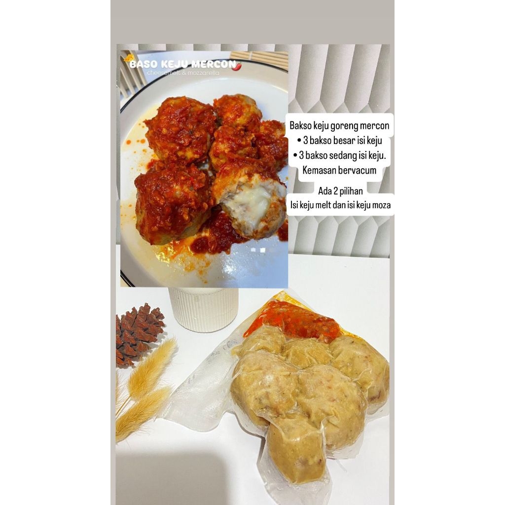

bakso keju goreng mercon