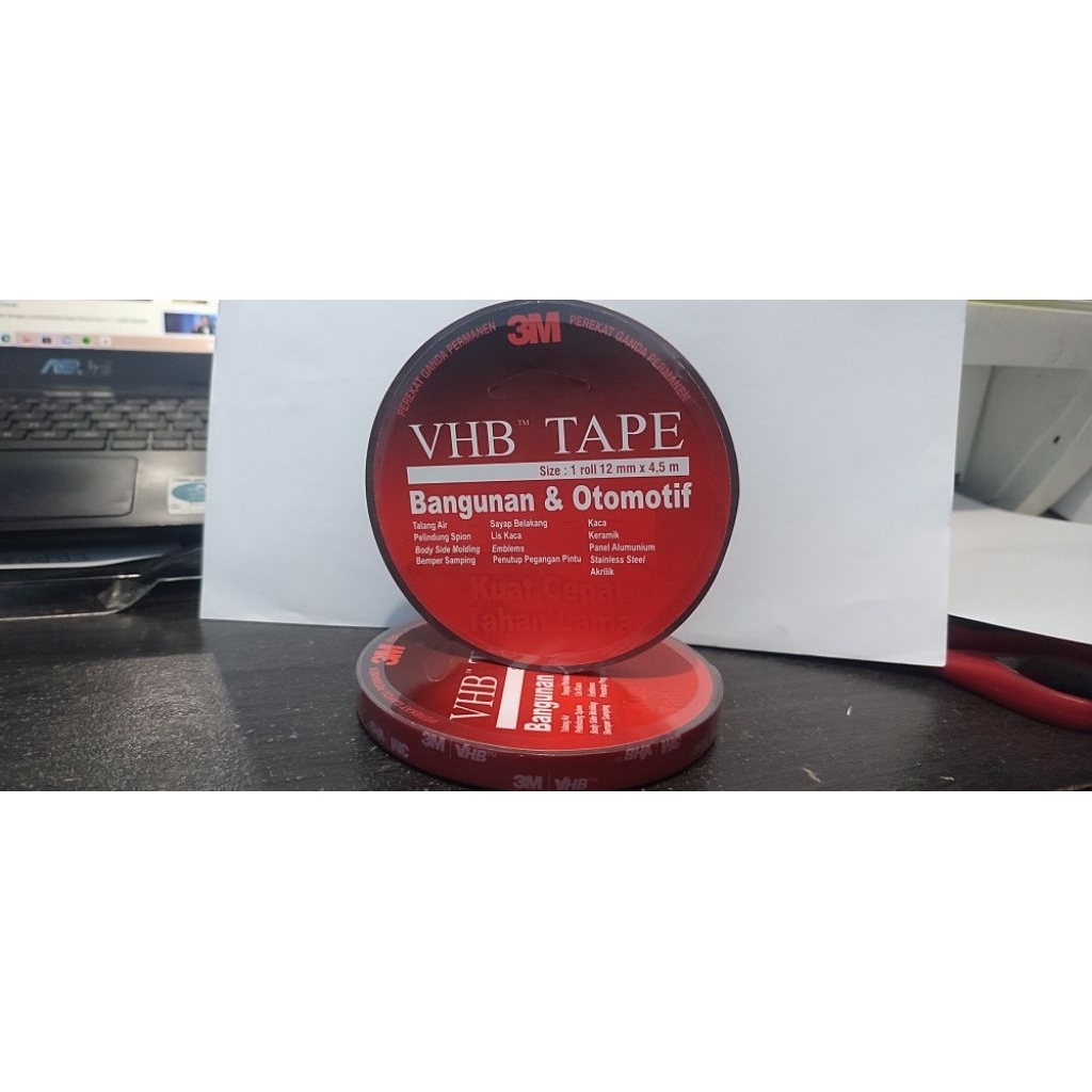 

Double Tape VHB 3M 12mm x 4,5mtr Super Kuat