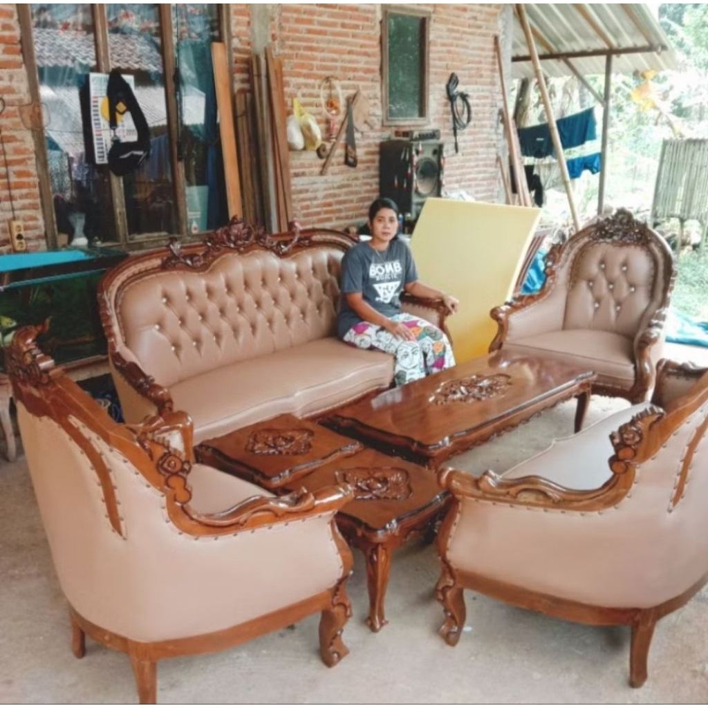 SOFA/KURSI TAMU VIRGINIA KAYU JATI