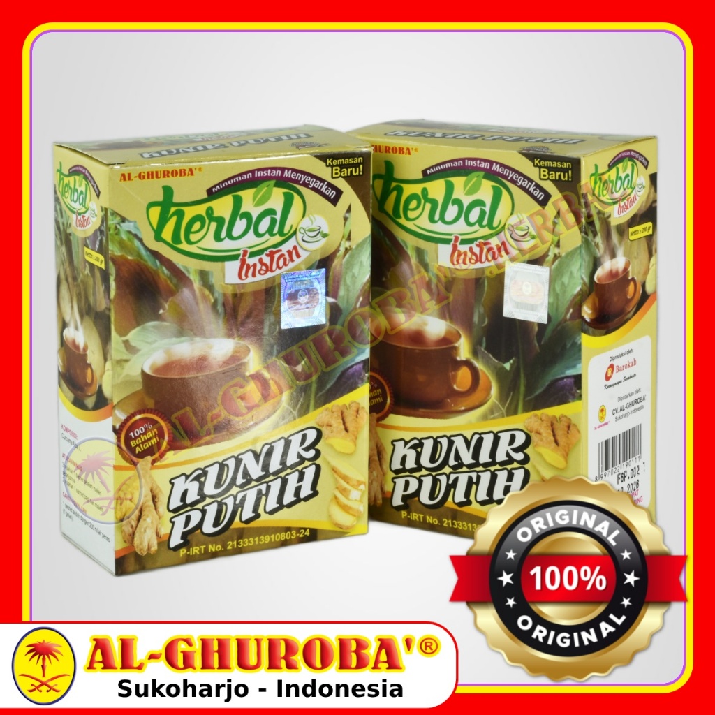 

Minuman Herbal Instan Kunir Putih Al-Ghuroba Mengatasi Ganguan Pencernaan isi 200gr HALAL