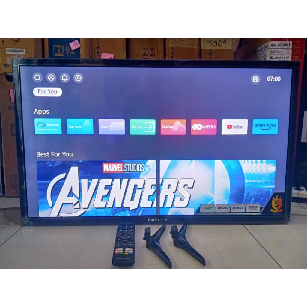 [+free palet kayu] TV SECOND POLYTRON 32 INCH SMART YOUTUBE WIFI HDMI USB KONDISI NORMAL 5279F