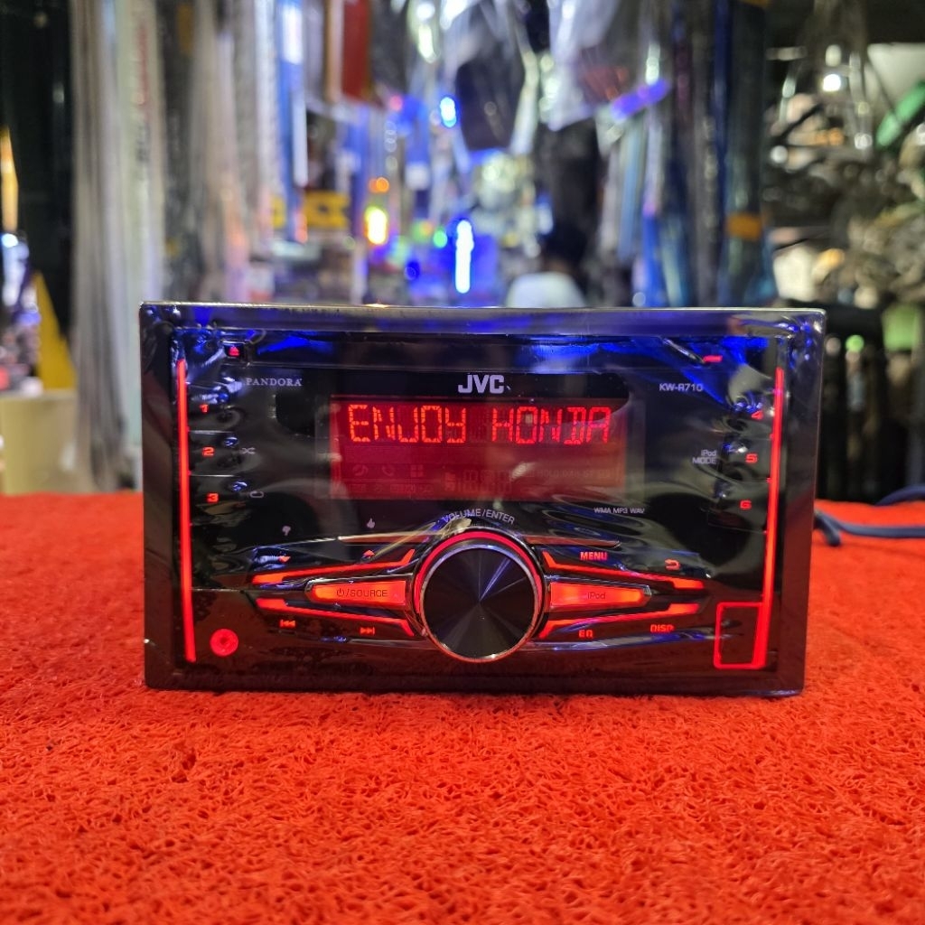 Head Unit JVC PANDORA KW-R710H USB CD Aux Radio FM AM ex Honda Brio Mobilio