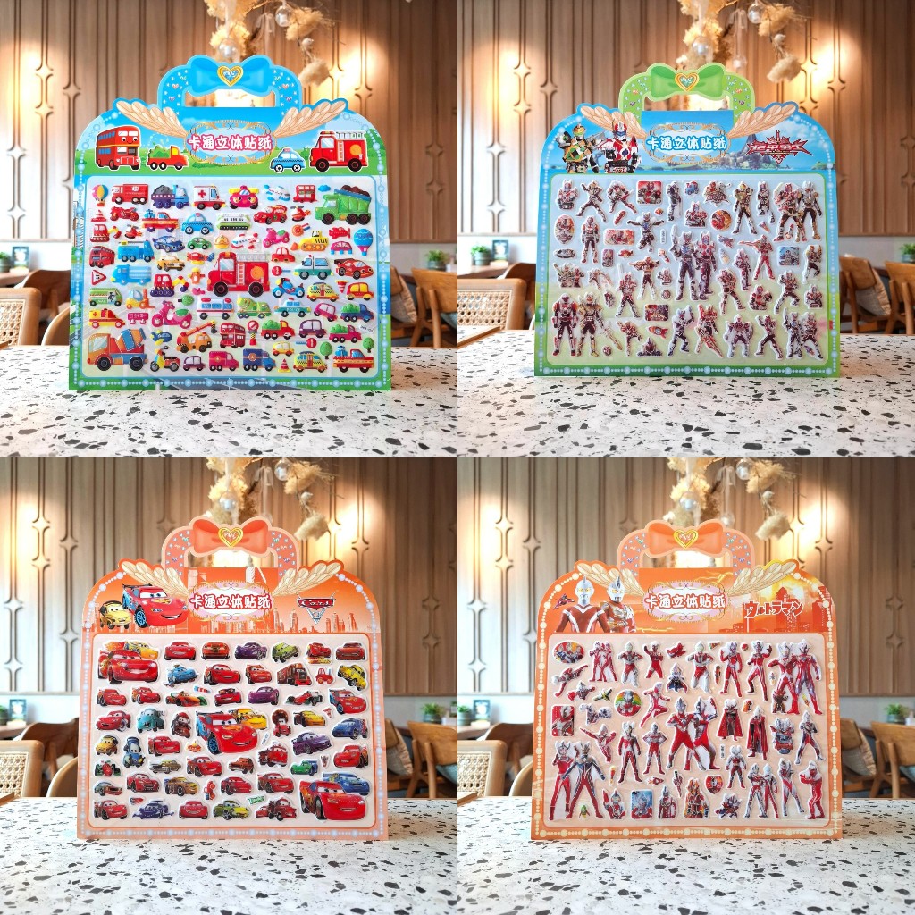 

[DH88] Gambar Tempel Tas Sticker Stiker Anak Karakter Disney Cars McQueen