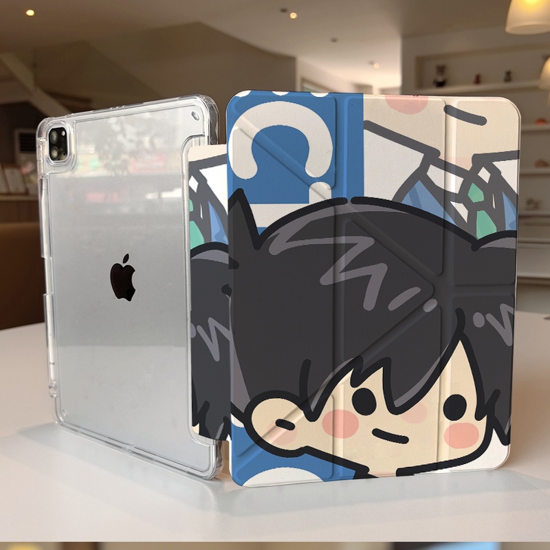 Anime Detective Conan Cover Lipat 3+Y Bentuk Y, Kualitas Terbaik Sarung iPad, Cocok untuk Air1 2 Gen