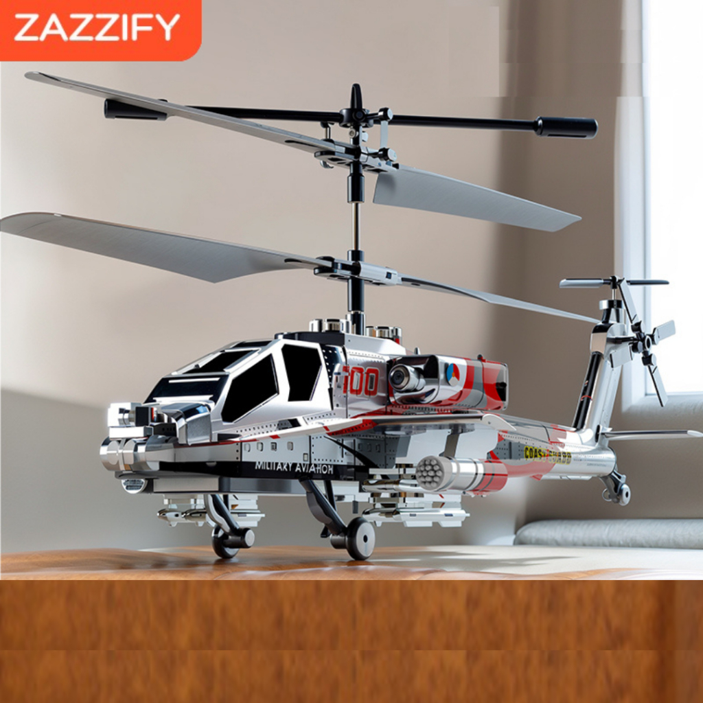 Helikopter Besar Apache RC dengan Giroskop 2.4GHz - Mainan Pesawat Terbang Stabil 3.5 Channel