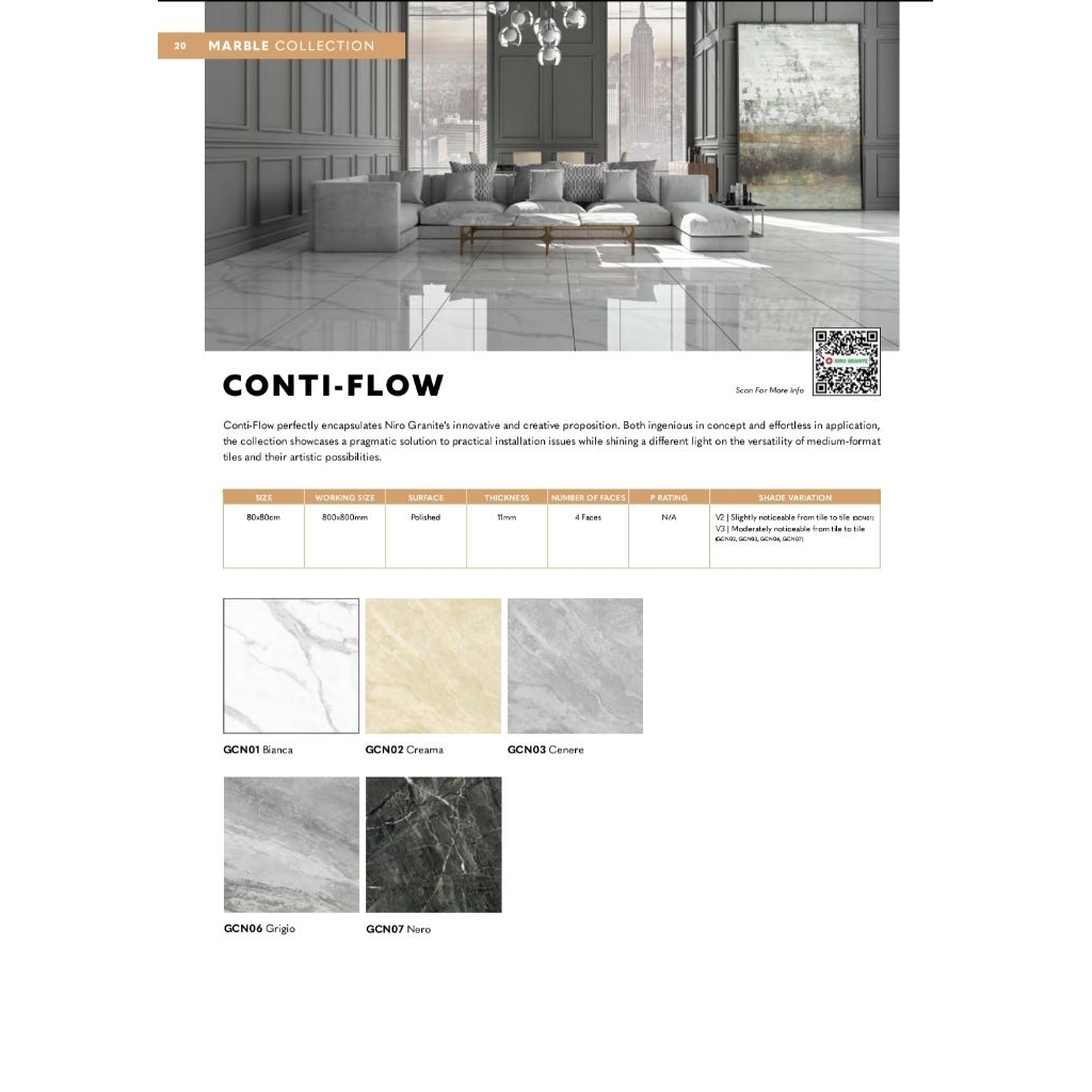 GRANIT MEREK NIRO TYPE CONTI-FLOW GCN01 BIANCA GCN02 CREMA GCN03 CENERE GCN06 GRIGIO GCN07 NERO UKUR