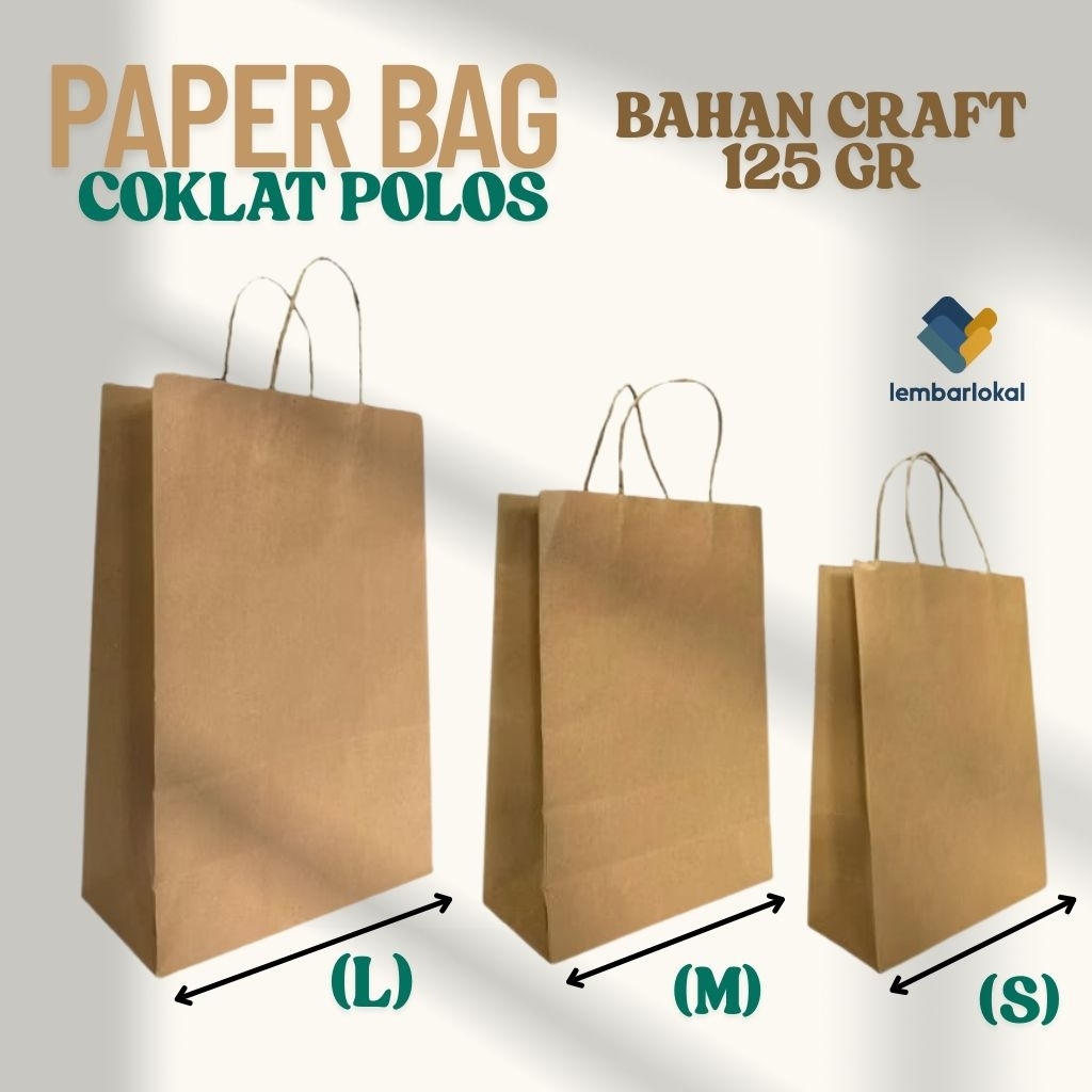 

Paperbag Coklat Polos | Paperbag Polos | Packaging | Paperbag Coklat