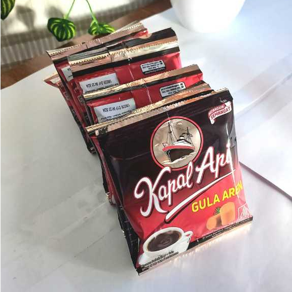 

Kopi Kapal Api Gula Aren 1 Renceng 10 PCS Coffee Instan Gula Robusta Bubuk