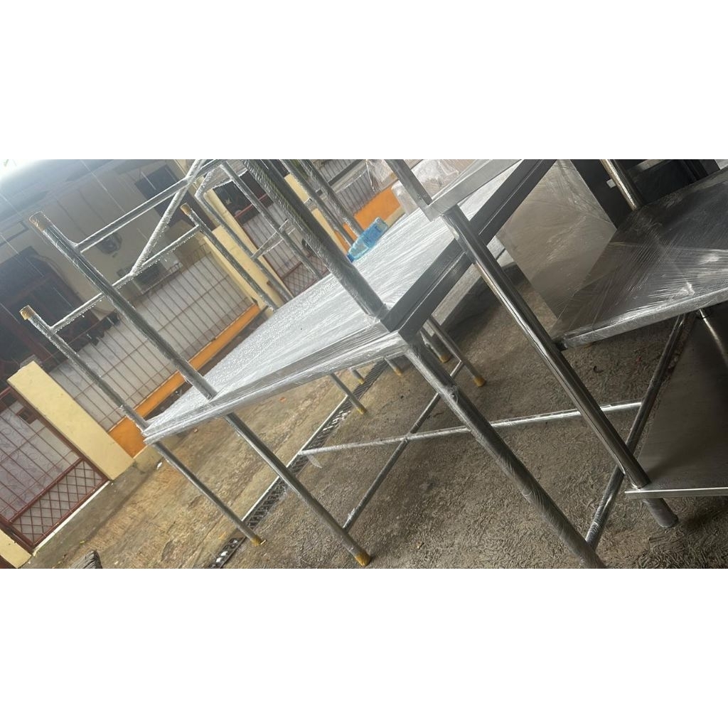 meja knockdown stainless steel