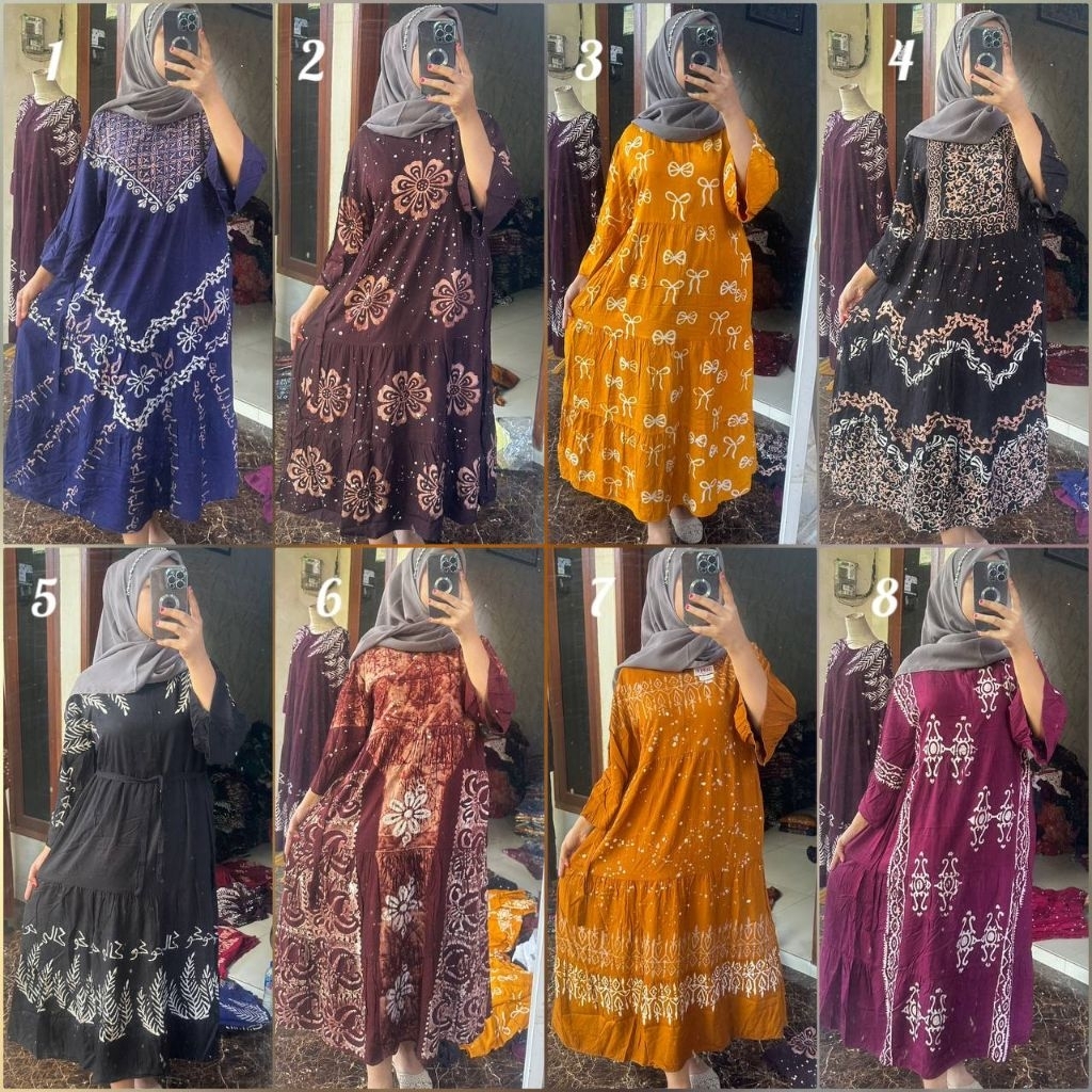 Gamis Sekdress Twill Ori Rempel Susun 3 – Busui Friendly | Allsize LD114