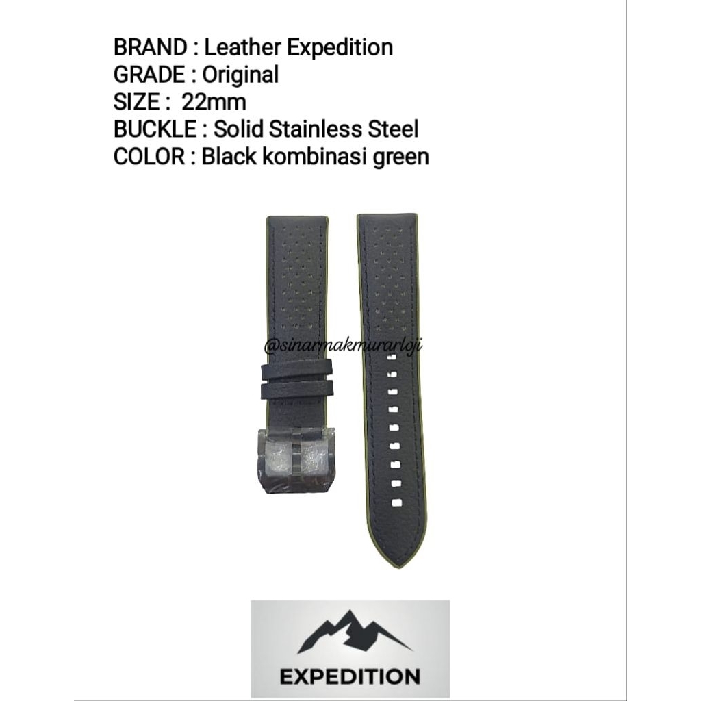 STRAP EXPEDITION LEATHER RUBBER 22