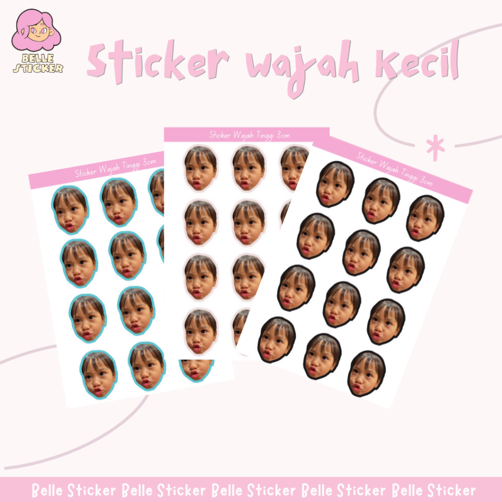 

Stiker Foto Wajah Isi 12pcs Tinggi 3cm Custom Suka-Suka Stiker Custom Face Wajah SukaSticker Muka