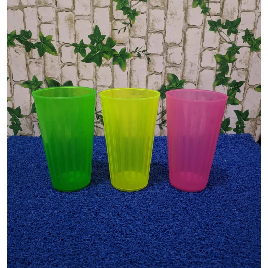GELAS PLASTIK (9X15CM) TINGGI ES TEH WARNA / GELAS TEH ES SUSU / GELAS PLASTIK