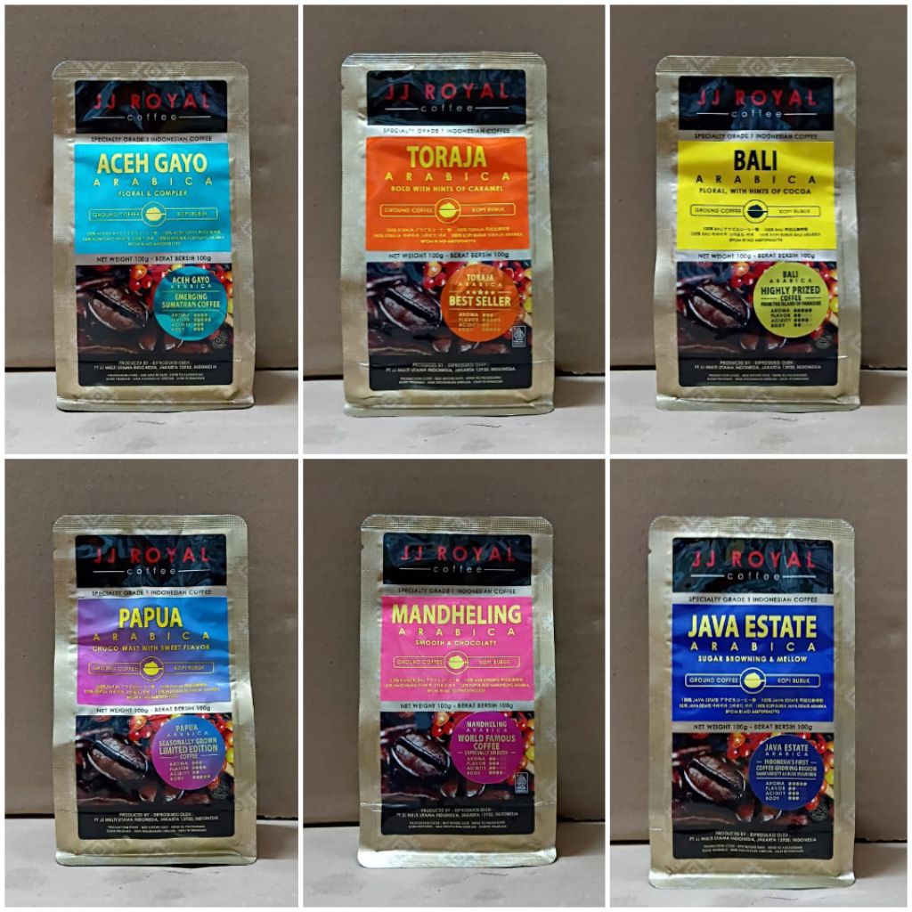 

JJ ROYAL COFFEE ARABICA BEAN BAG 100 GRAM