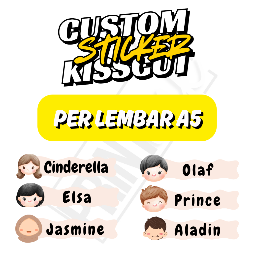 

Jual Cetak Sticker Nama A5 Custom [Tahan Air - KISS CUT] - HARGA PER LEMBAR