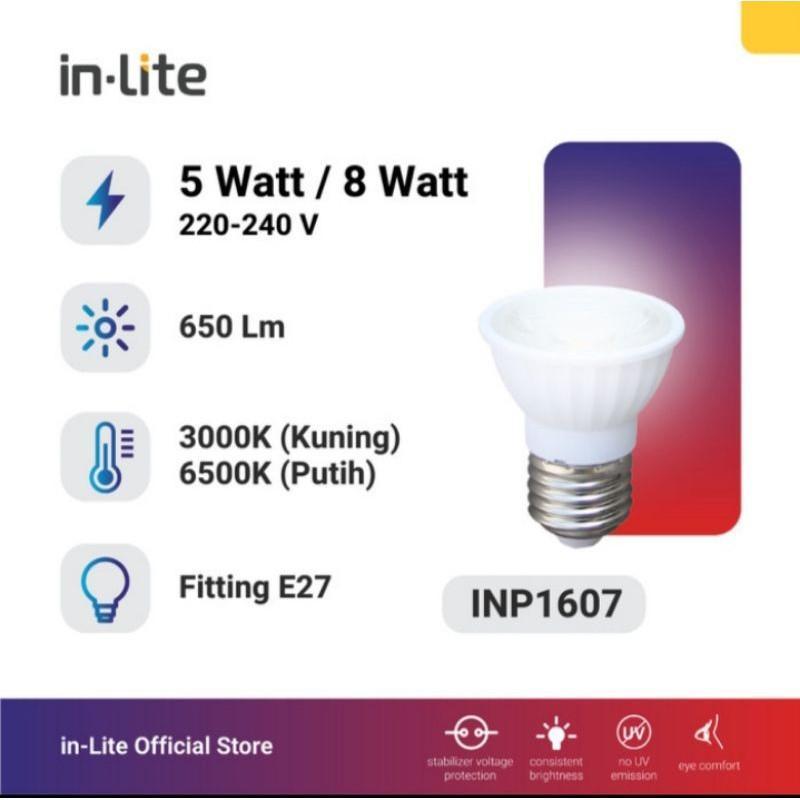 INLITE Lampu Halogen LED PAR Sorot / Spotlight / Spot E27 5W 8W