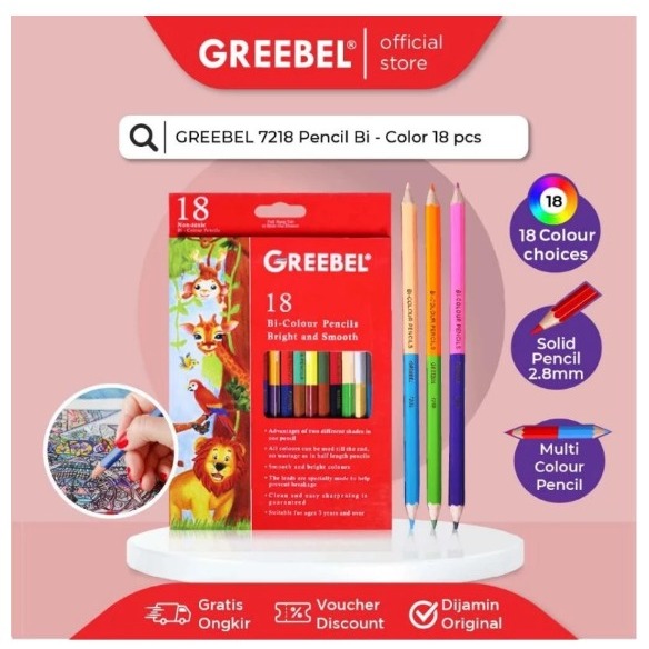 

Pensil Warna Greebel 7218 18/36 W
