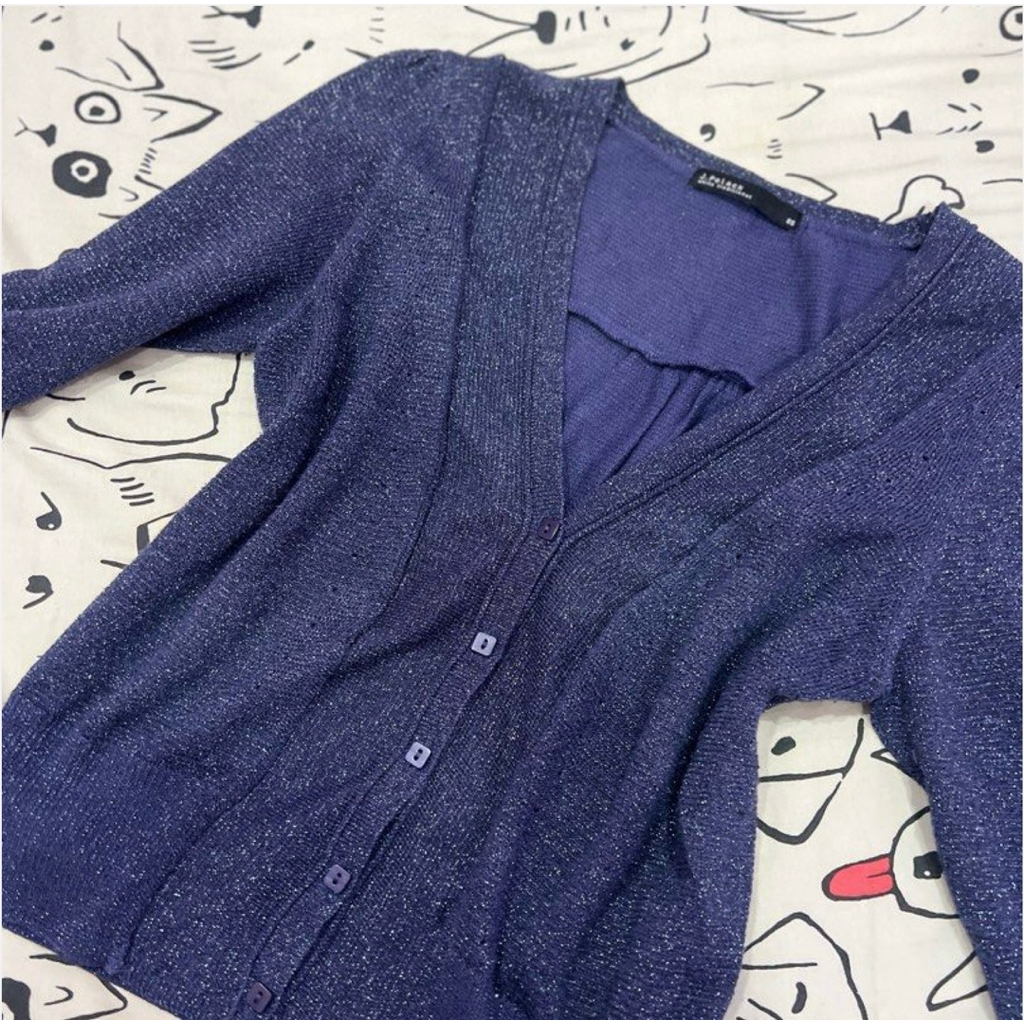 CARDIGAN J.POLACK COLOR BLUE GOOD CONDITION