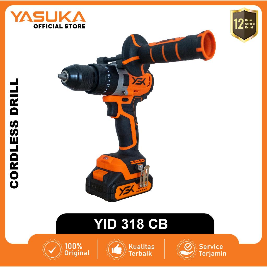 Mesin Bor Cordless | Cordless Impact Drill Yasuka YID-318 CB | MESIN BOR BATERAI | POWERTOOLS YASUKA