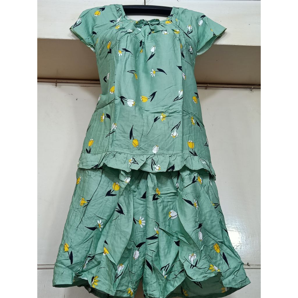 Setelan Hotpants Jumbo Gajah Putih