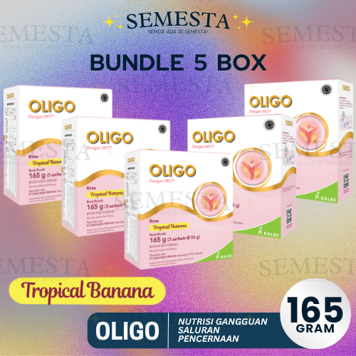 

Bundle 5 Box – Oligo Rasa Tropical Banana | Berat 165 gr | Nutrisi Gangguan Saluran Pencernaan