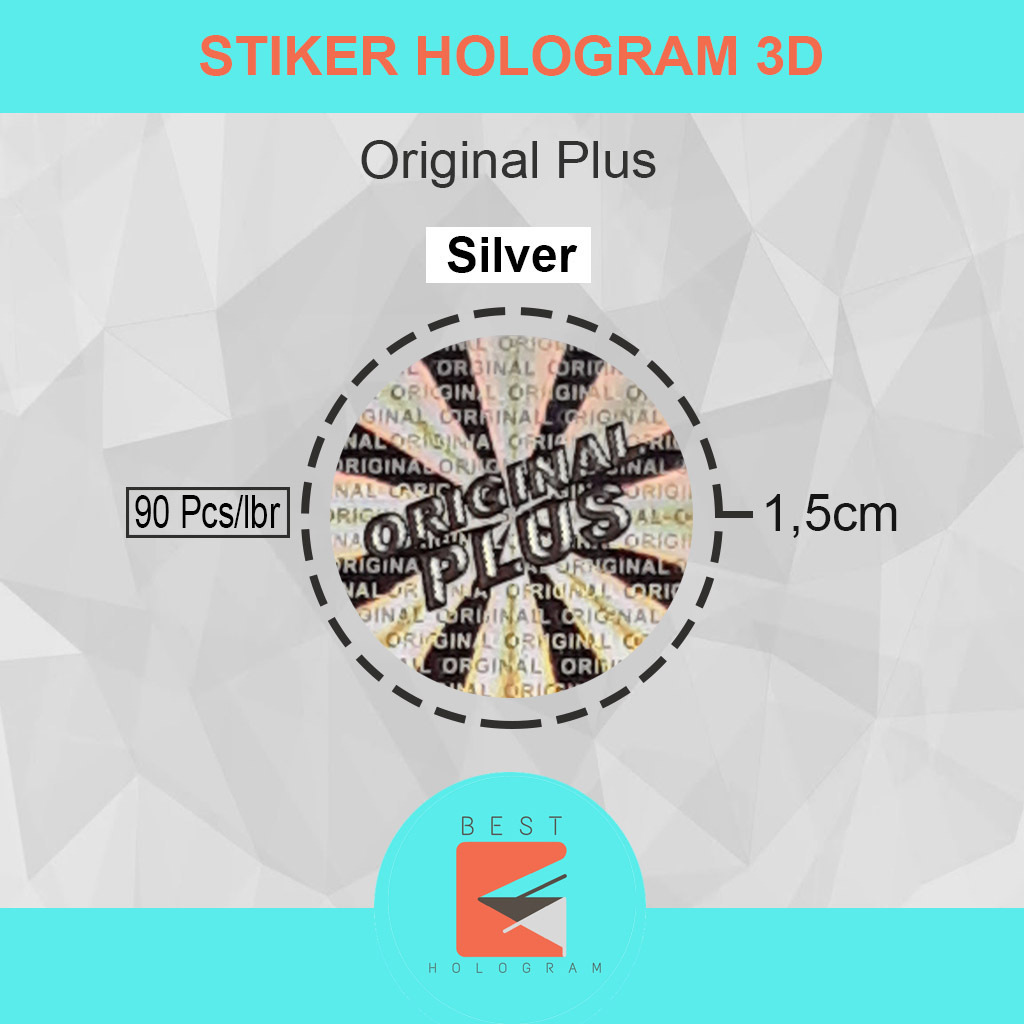 

Paket Stiker Hologram Original Plus Silver Bulat 1,5 cm - 23 lbr