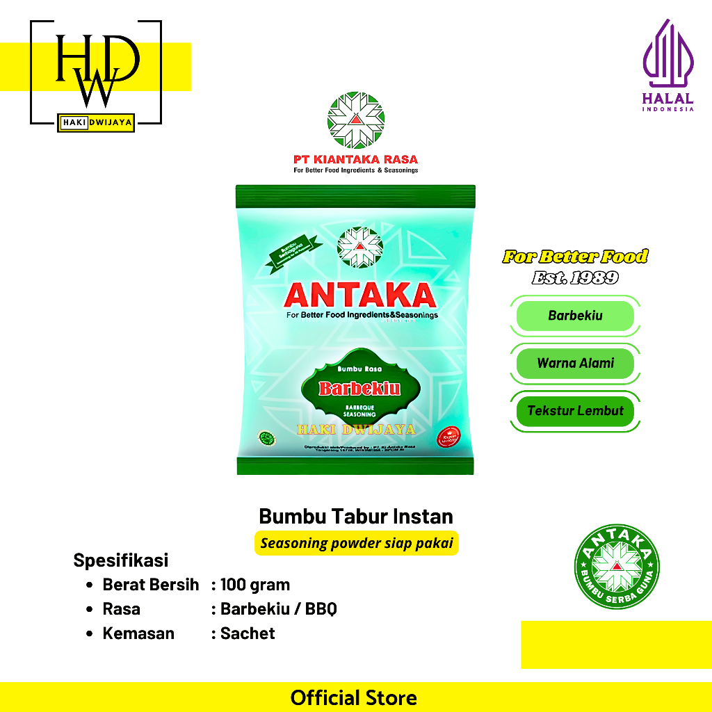 

[100gr] Antaka Bumbu Tabur Instan Rasa Barbekiu / BBQ