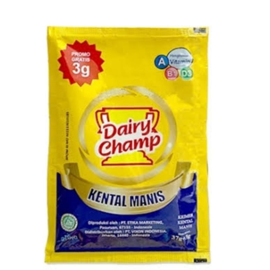 

dairy champ 37 gram /krimer kental manis saset