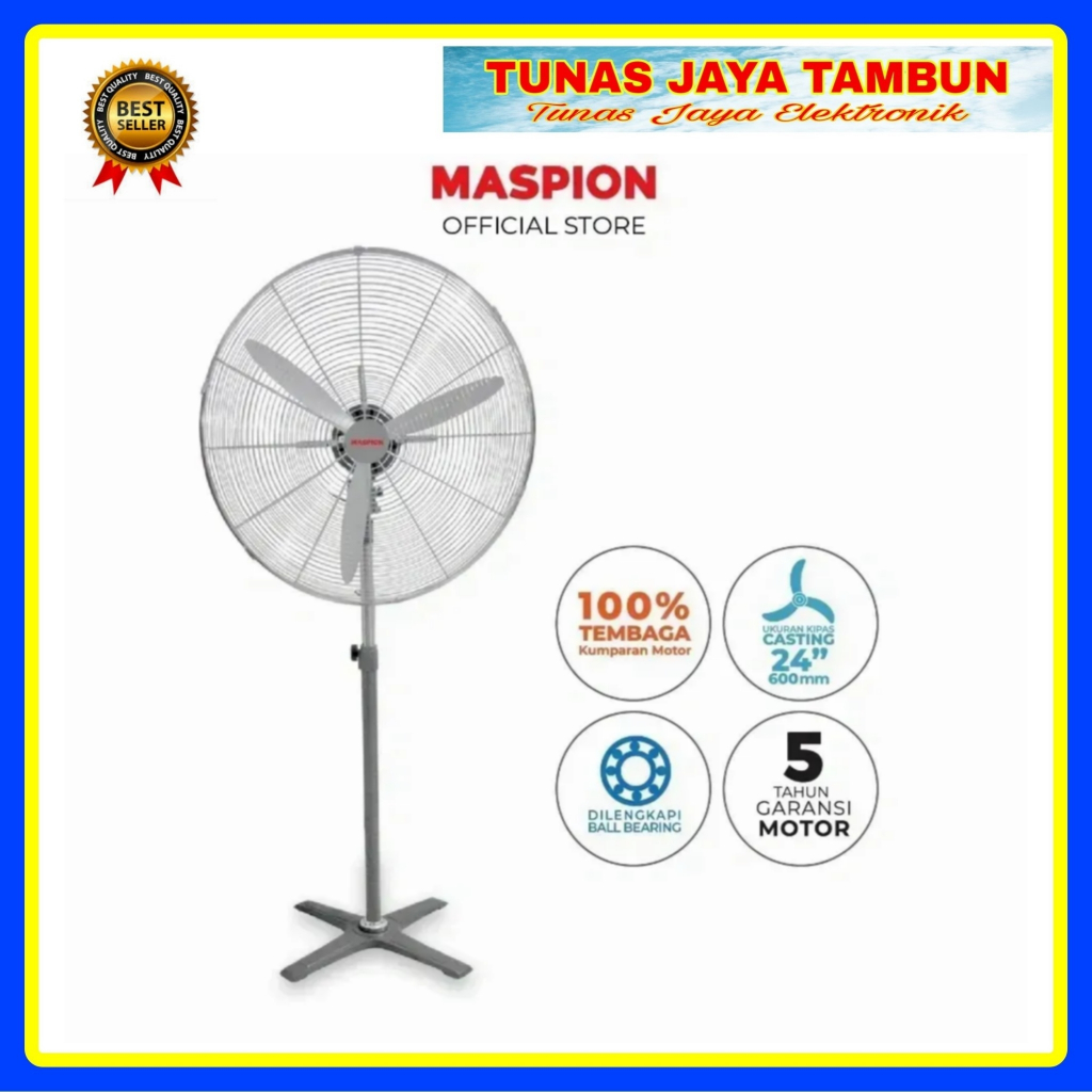 STAND FAN MASPION PW 602 S / KIPAS ANGIN TORNADO MASPION 24 INCH / MASPION PW-602S KIPAS ANGIN BERDI