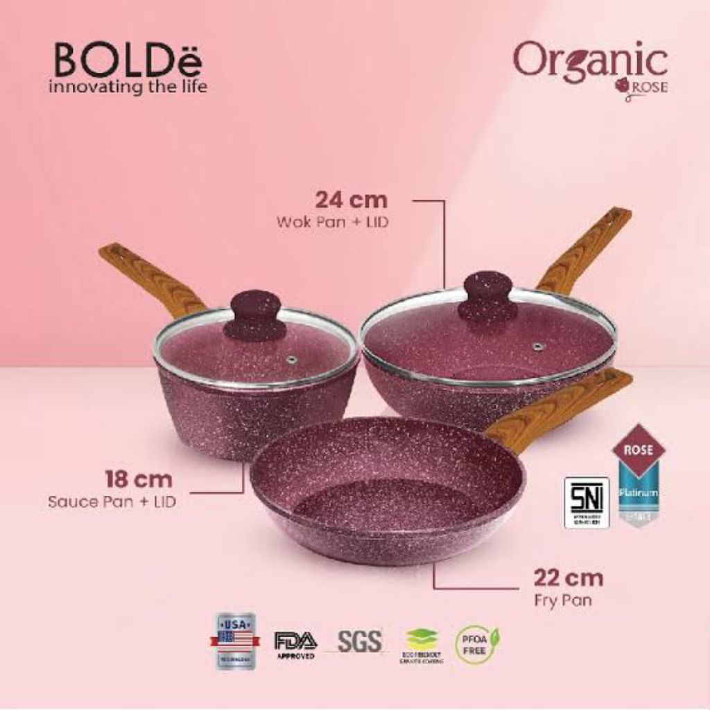 Bolde organic rose pan series