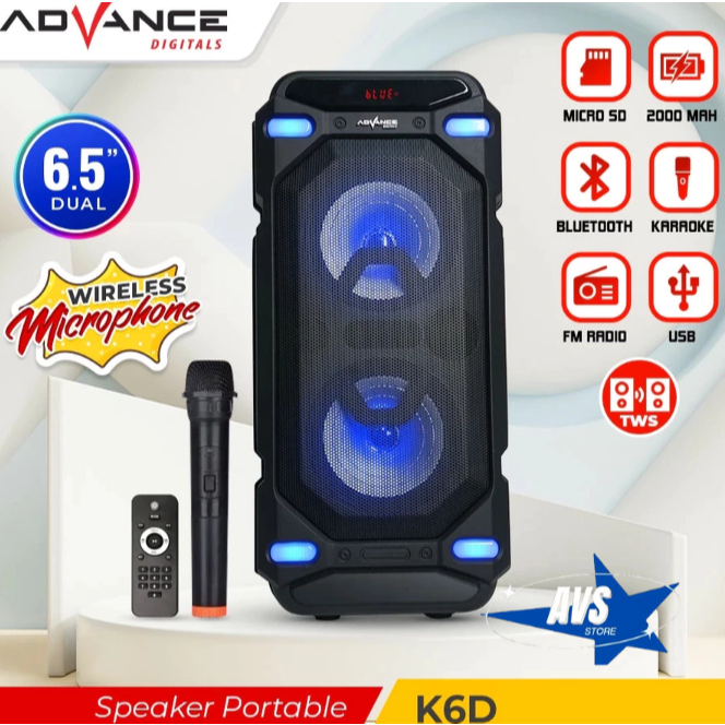 ADVANCE SPEAKER PORTABLE 6.5" K6D