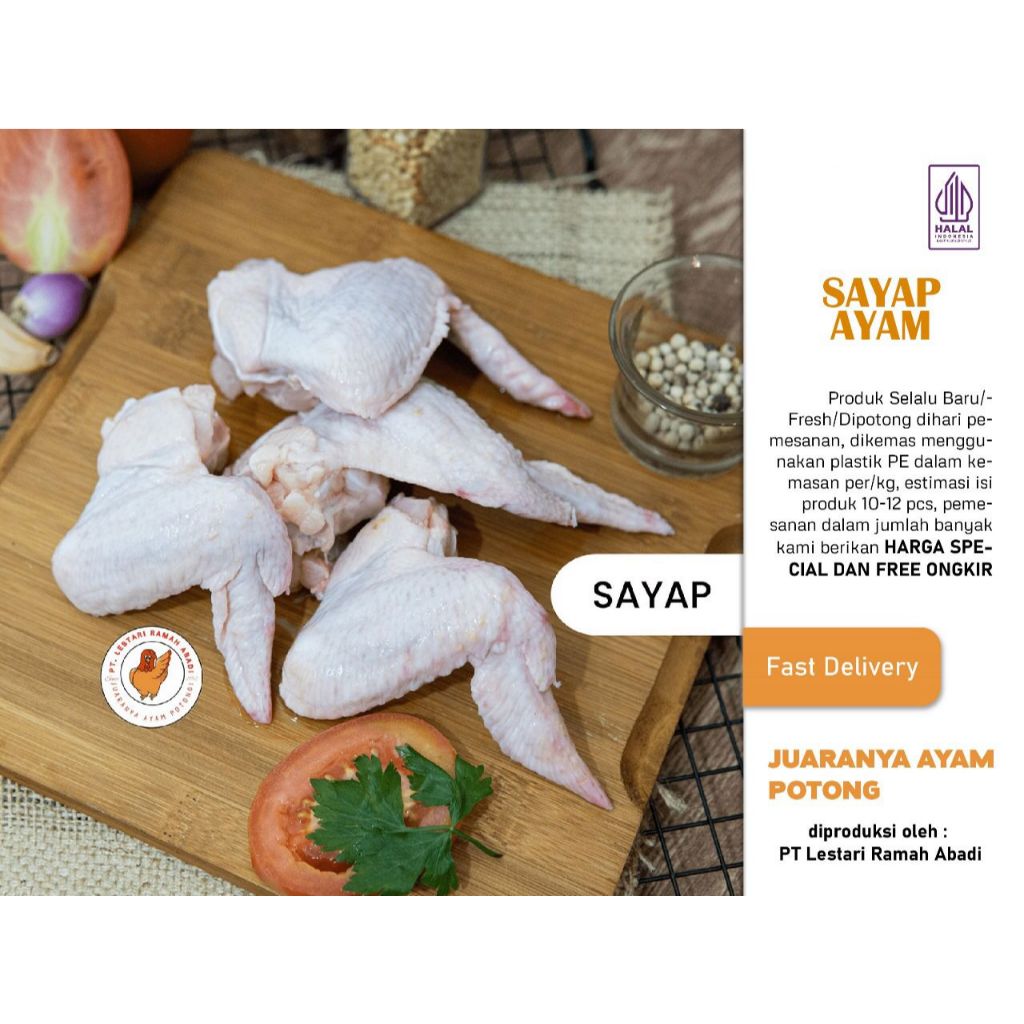 

Sayap Ayam Fresh 1Kg
