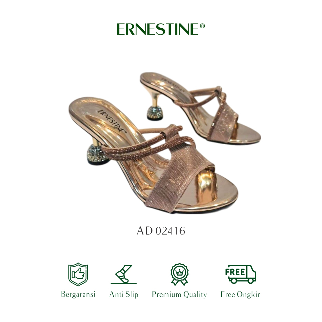 Sandal Heels/Pesta Wanita Type AD 02416 SILVER Ernestine Collection