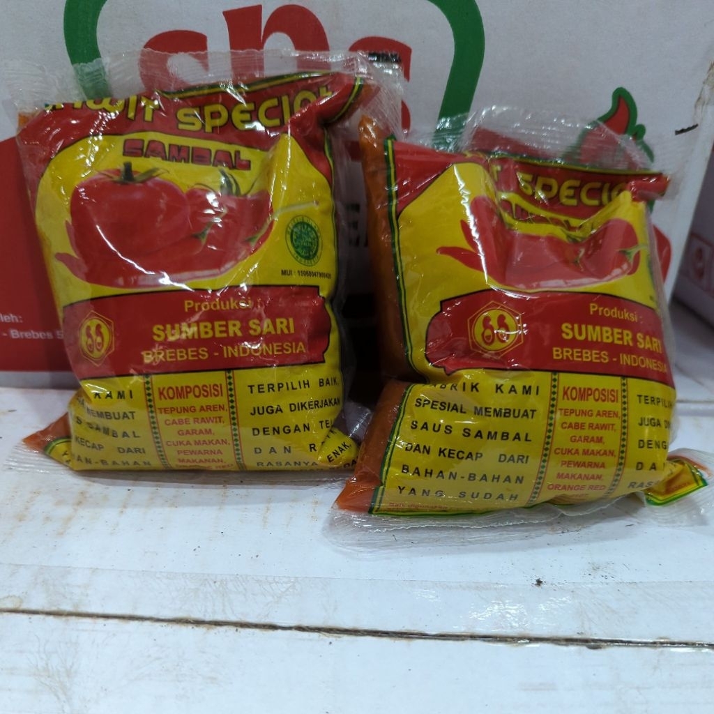 

Saos rawit 500g per bal isi 20