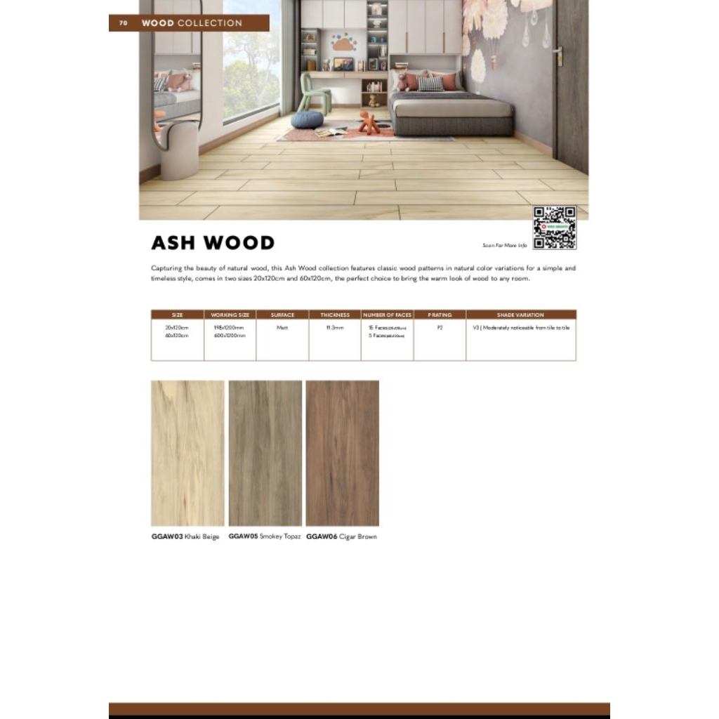 GRANIT MEREK NIRO TYPE ASH WOOD GGAW03 KHAKI BEIGE GGAW05 SMOKEY TOPAZ GGAW06 CIGAR BROWN UKURAN 20X