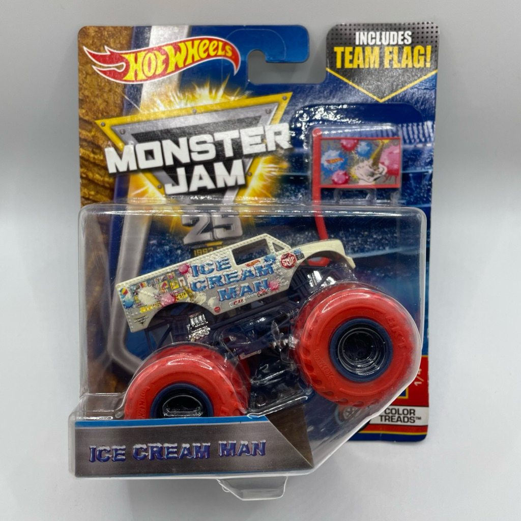 Hot Wheels Monster Jam Ice Cream Man Color Treads Skala 64 Truck Trucks Hotwheels