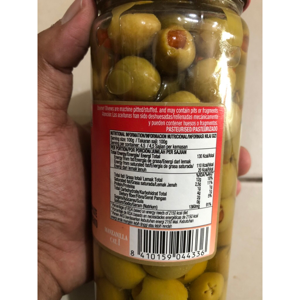 

Figaro Stufeed Green Olives With Pimeto Paste