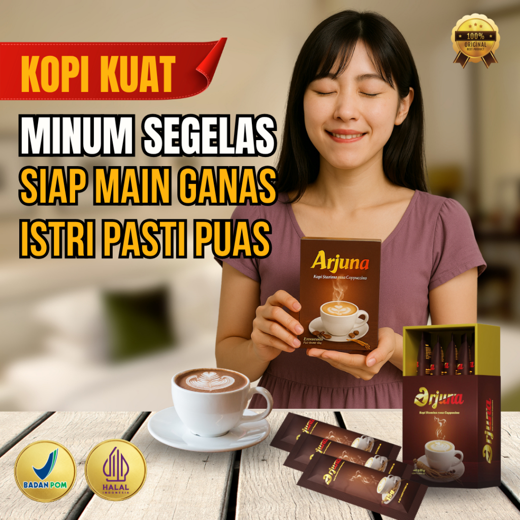 

Kopi Arjuna rahasia stamina pria kuat lama dengan pasangan BPOM 1 box isi 5 sachet