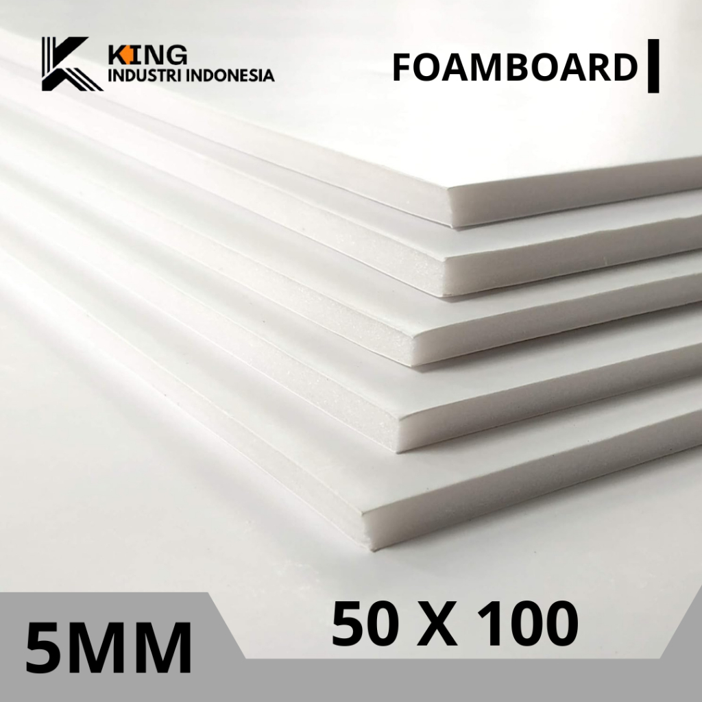 

KING Paper Foamboard (White Paper Board) Potongan & Lembaran Tebal 5mm Uk 50 X 100