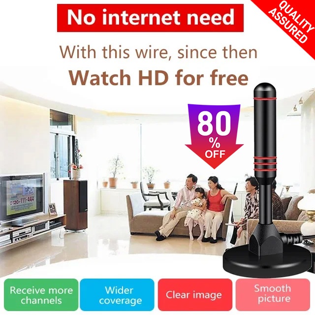 ❤️Beli 1 gratis 1❤️Antena TV Digital Antena Mobil untuk Dalam dan Luar Ruangan Penguat Sinyal Antena