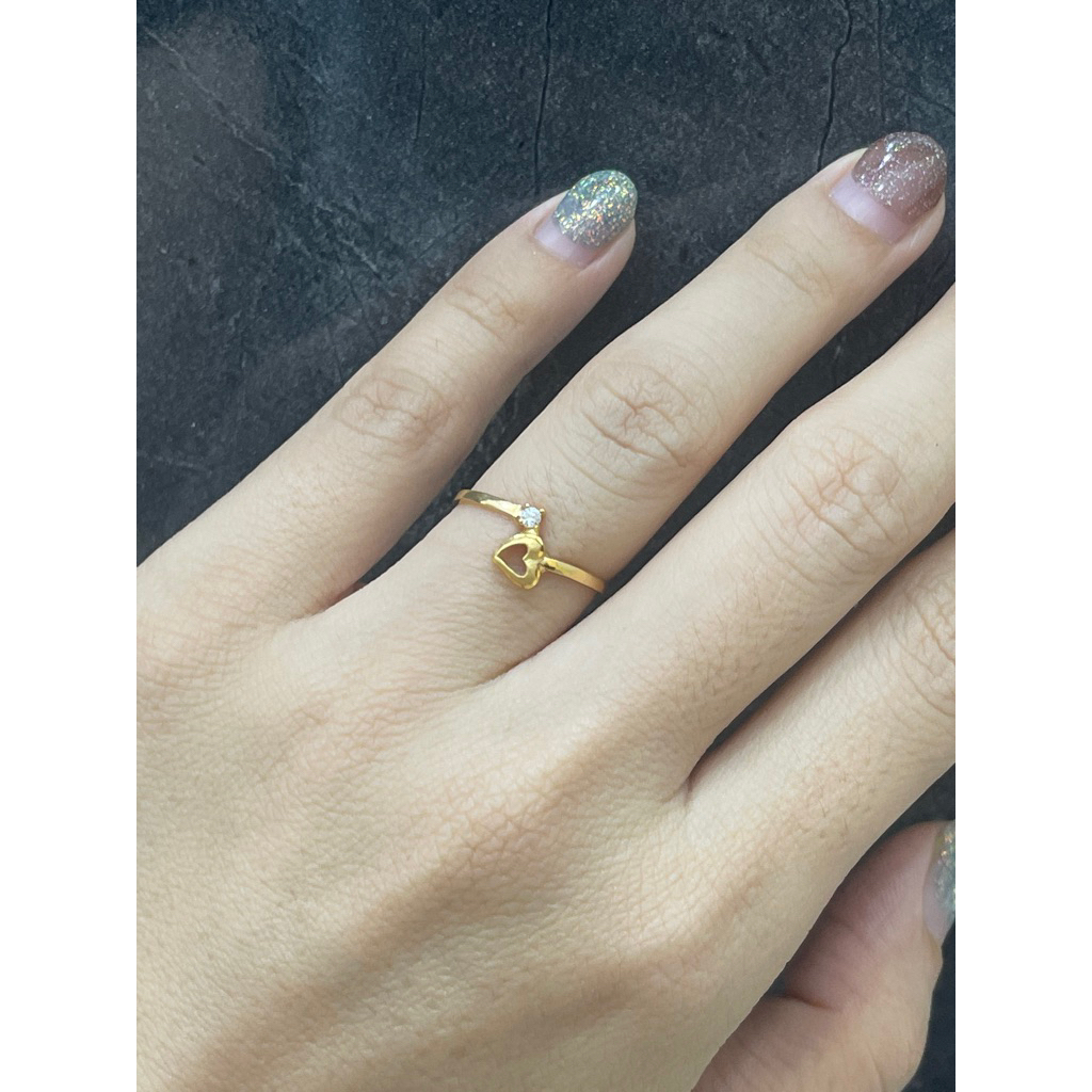 cincin emas asli kadar 700 lilit hati
