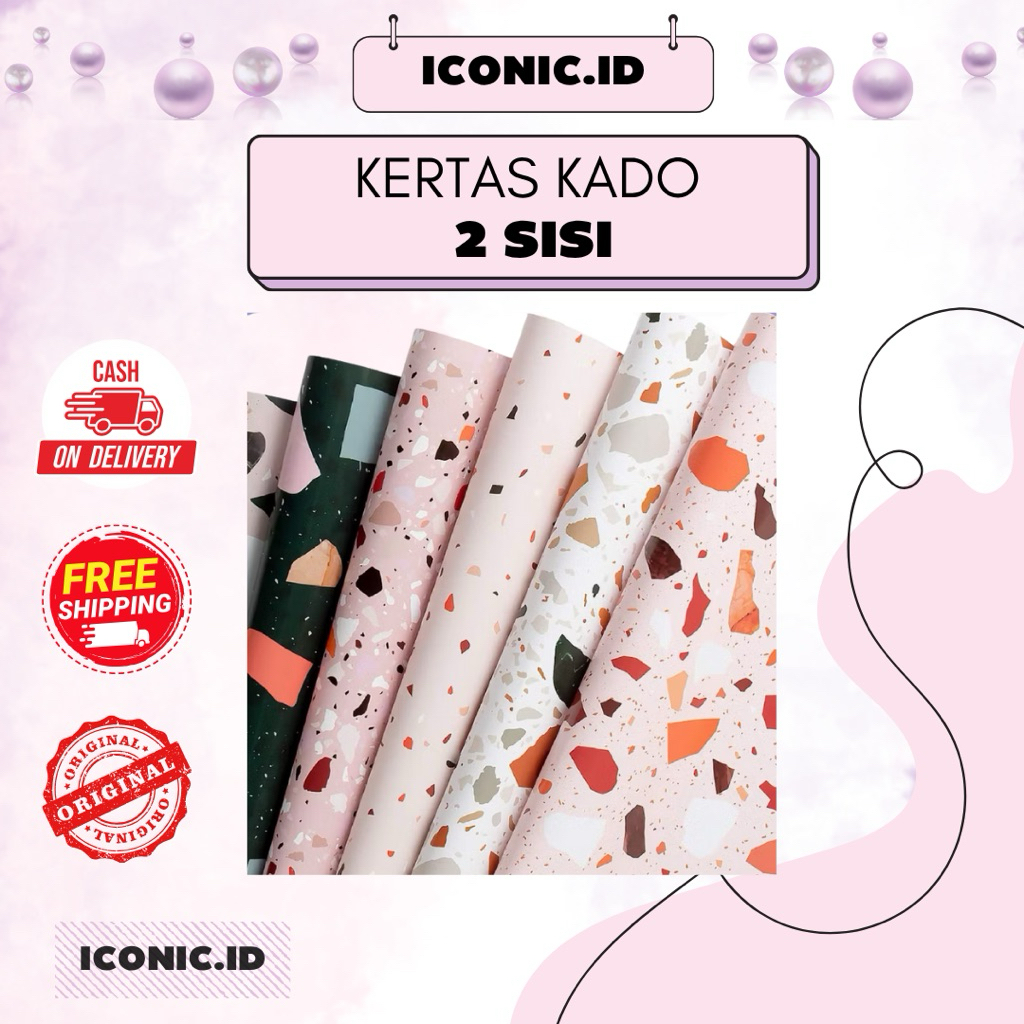 

Iconic.id-Kertas Kado 2 Sisi / Kertas Kado Warna 2 sisi / Kertas Bungkus Kado 2 Sisi