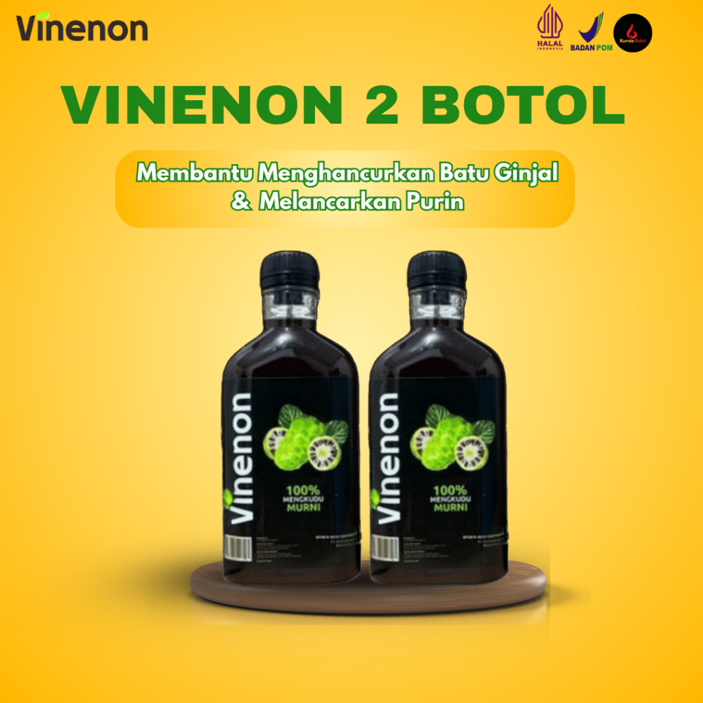 

VINENON - Cuka Mengkudu untuk Menghancurkan Batu Ginjal & Melancarkan Purin dalam Tubuh - 2 Botol