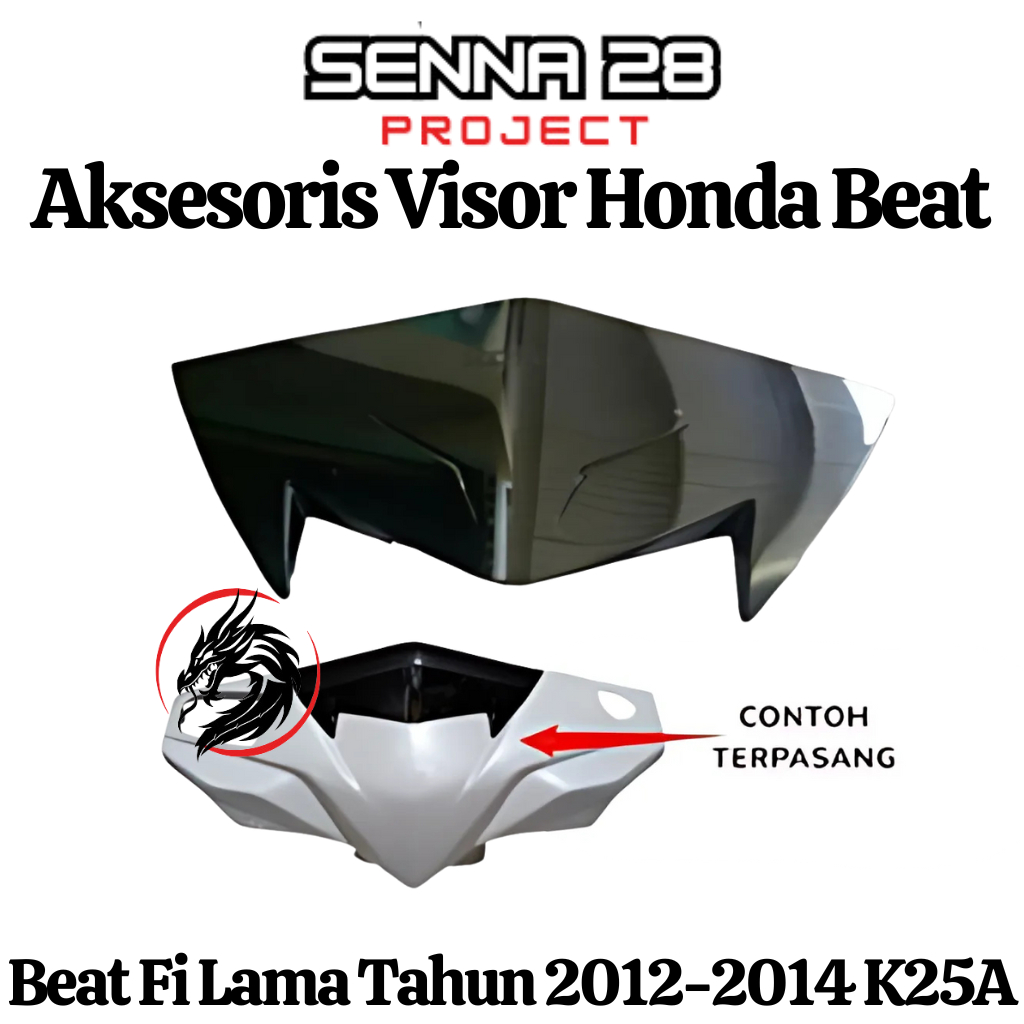 Aksesoris visor windshield beat fi lama 2012 2013 2014 original honda K25A