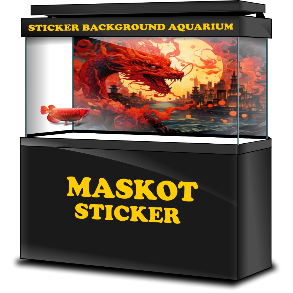 STICKER AQUARIUM, STIKER AKUARIUM, AQUASCAPE,  STIKER KACA AQUARIUM, STIKER BACKGROUND AQUARIUM, STI