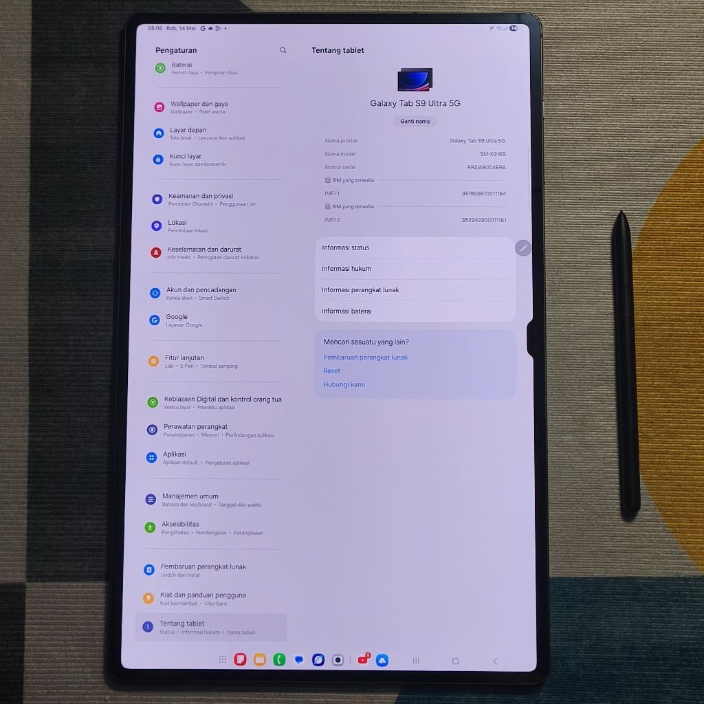 SEIN Tab S9 Ultra 12/512GB Samsung Galaxy Tab Seken Second Bekas
