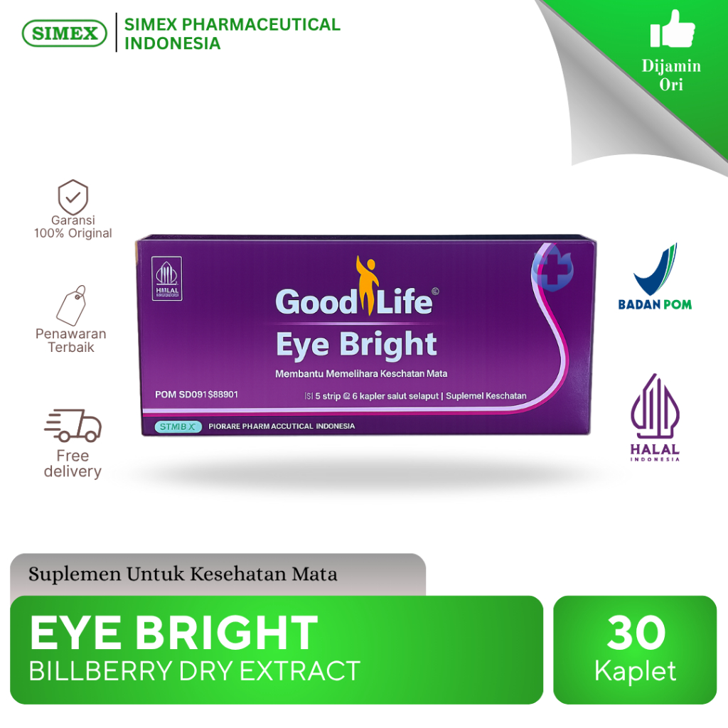 GOOD LIFE EYE BRIGHT BOX ISI 30 KAPLET - Table EYE-BRIGHT EYEBRIGHT vitamin mata
